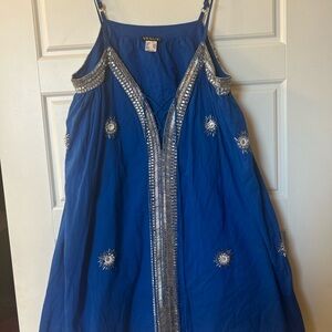 VENUS Royal Blue Dress with Silver Accents